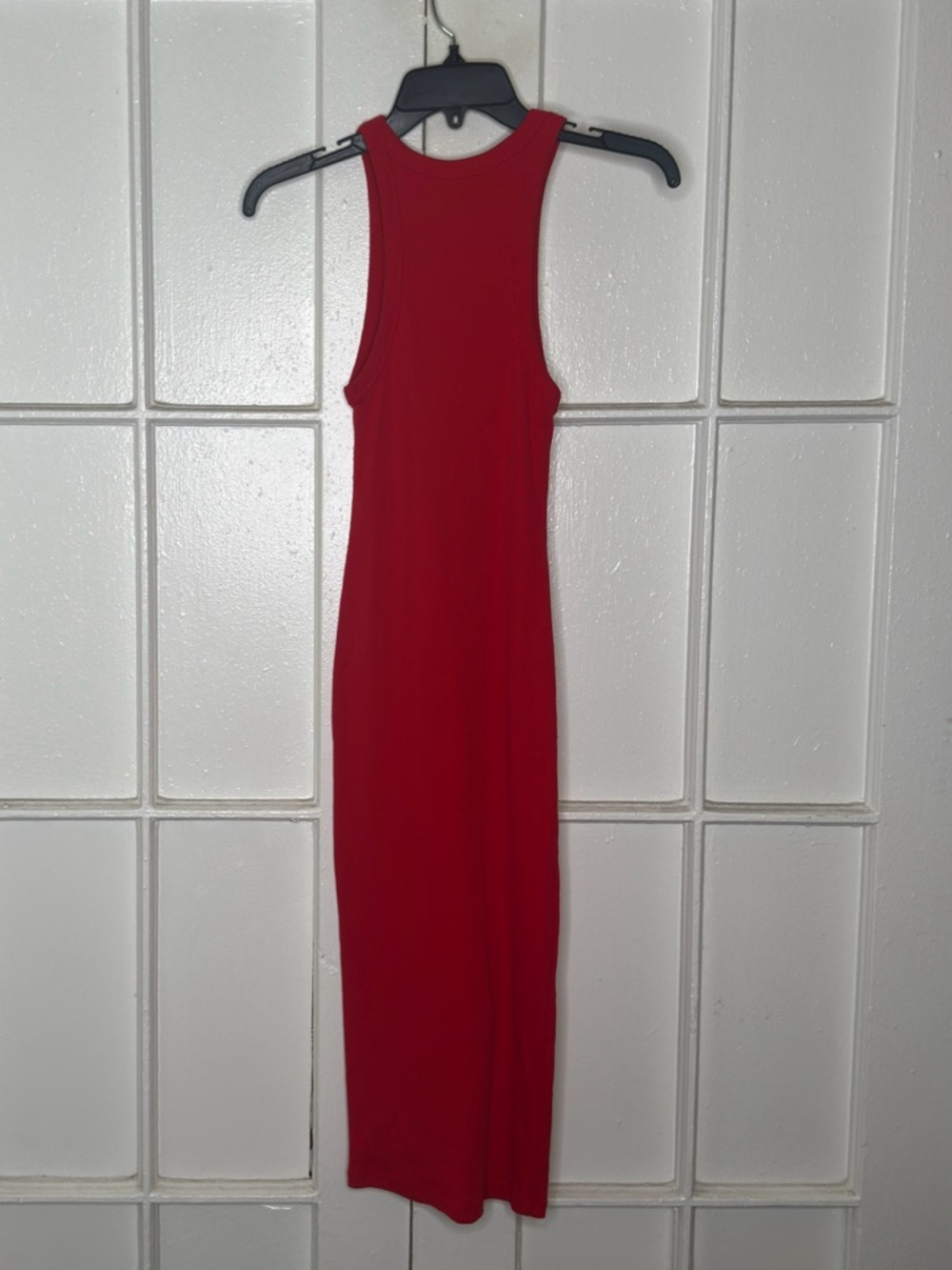 Zara Red Ribbed Tank Maxi Dress - Picture 2 of 3